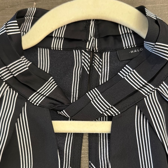 Halogen Black and White Striped Blouse NWT - Picture 8 of 8